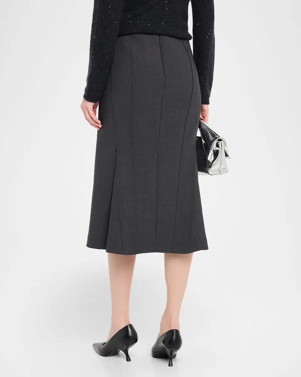 Fabiana Filippi Seamed A-Line Midi Skirt | Thumbnail 2 Fabiana Filippi Seamed A-Line Midi Skirt | Thumbnail 2