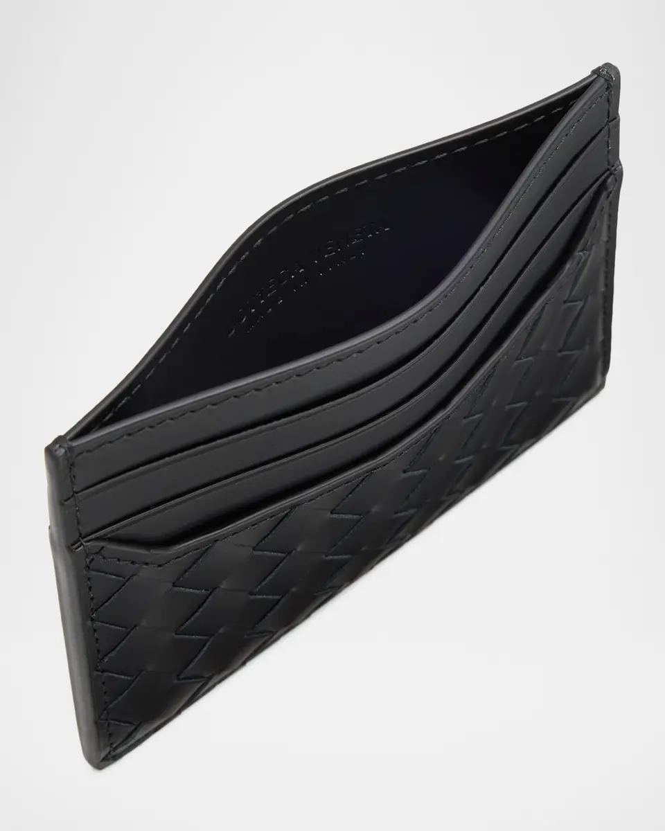 Bottega Veneta Men's Intrecciato Piccolo Leather Card Holder | Thumbnail 3 Bottega Veneta Men's Intrecciato Piccolo Leather Card Holder | Thumbnail 3