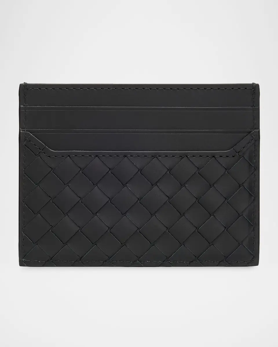 Bottega Veneta Men's Intrecciato Piccolo Leather Card Holder | Thumbnail 4 Bottega Veneta Men's Intrecciato Piccolo Leather Card Holder | Thumbnail 4
