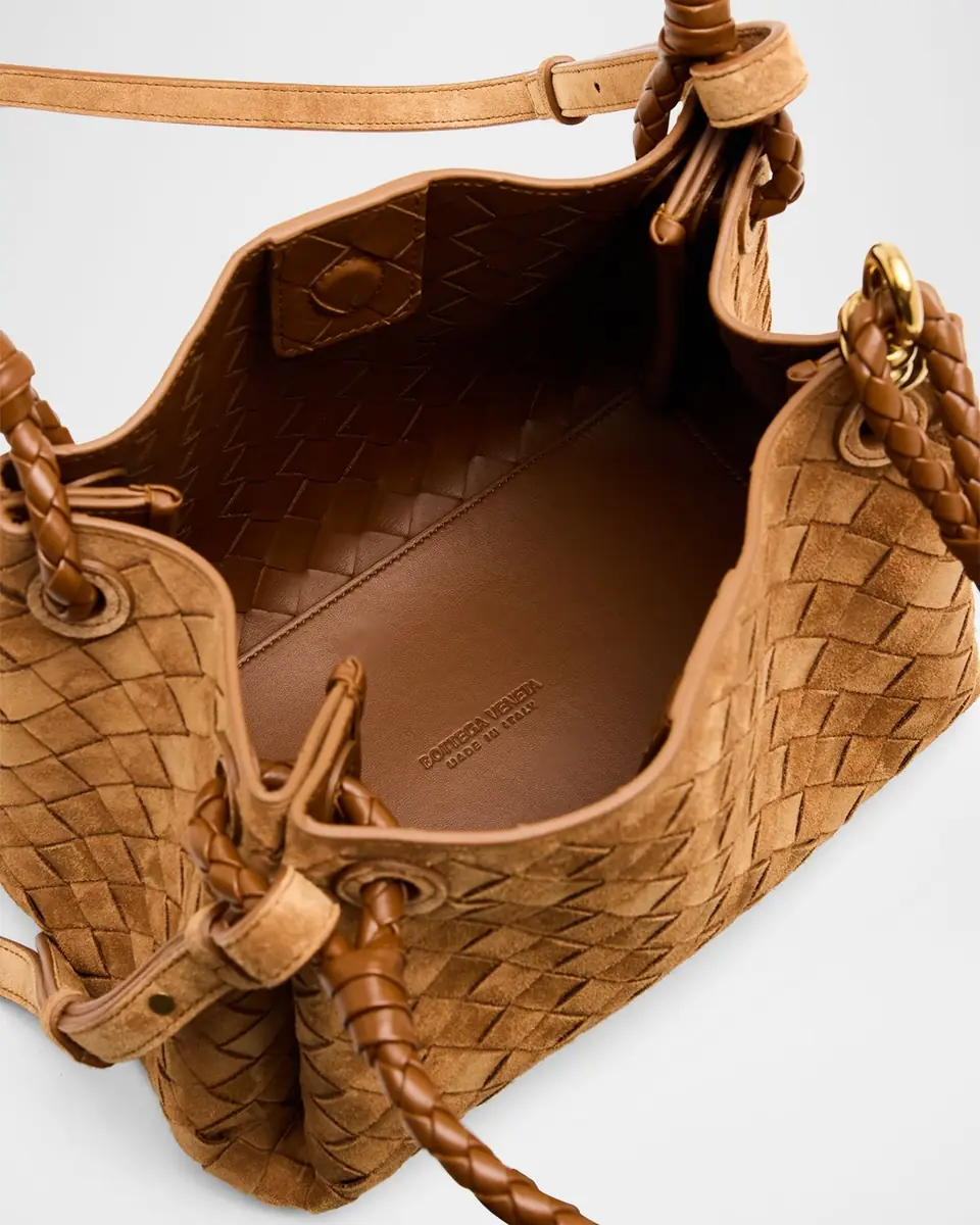 Bottega Veneta Parachute Suede Intrecciato Shoulder Bag | Thumbnail 4