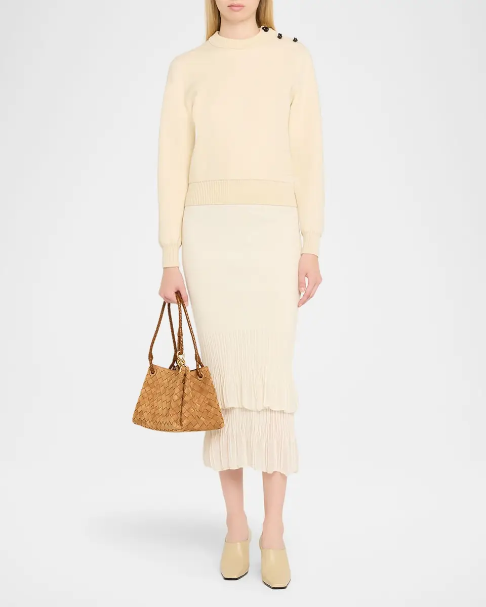 Bottega Veneta Parachute Suede Intrecciato Shoulder Bag | Thumbnail 5