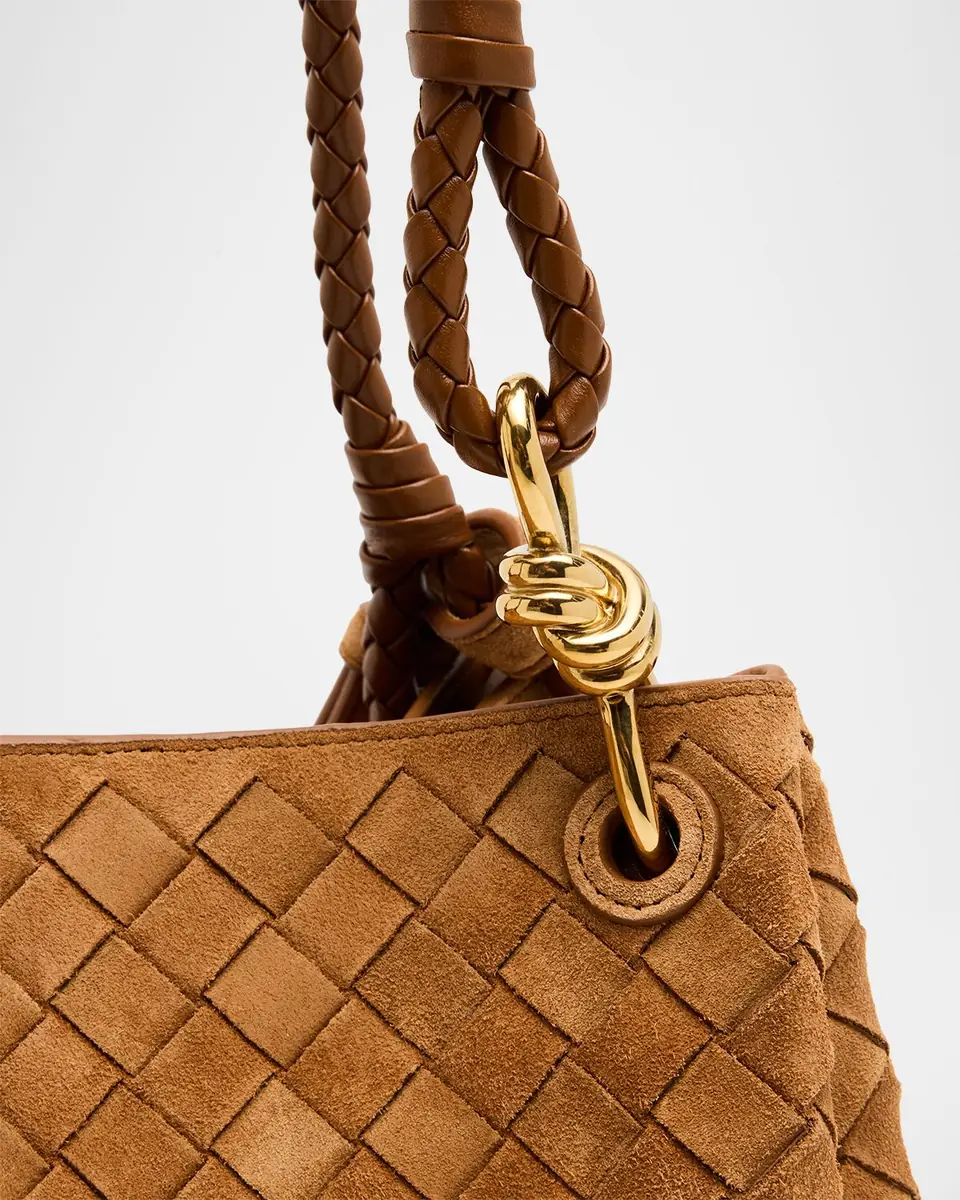 Bottega Veneta Parachute Suede Intrecciato Shoulder Bag | Thumbnail 6