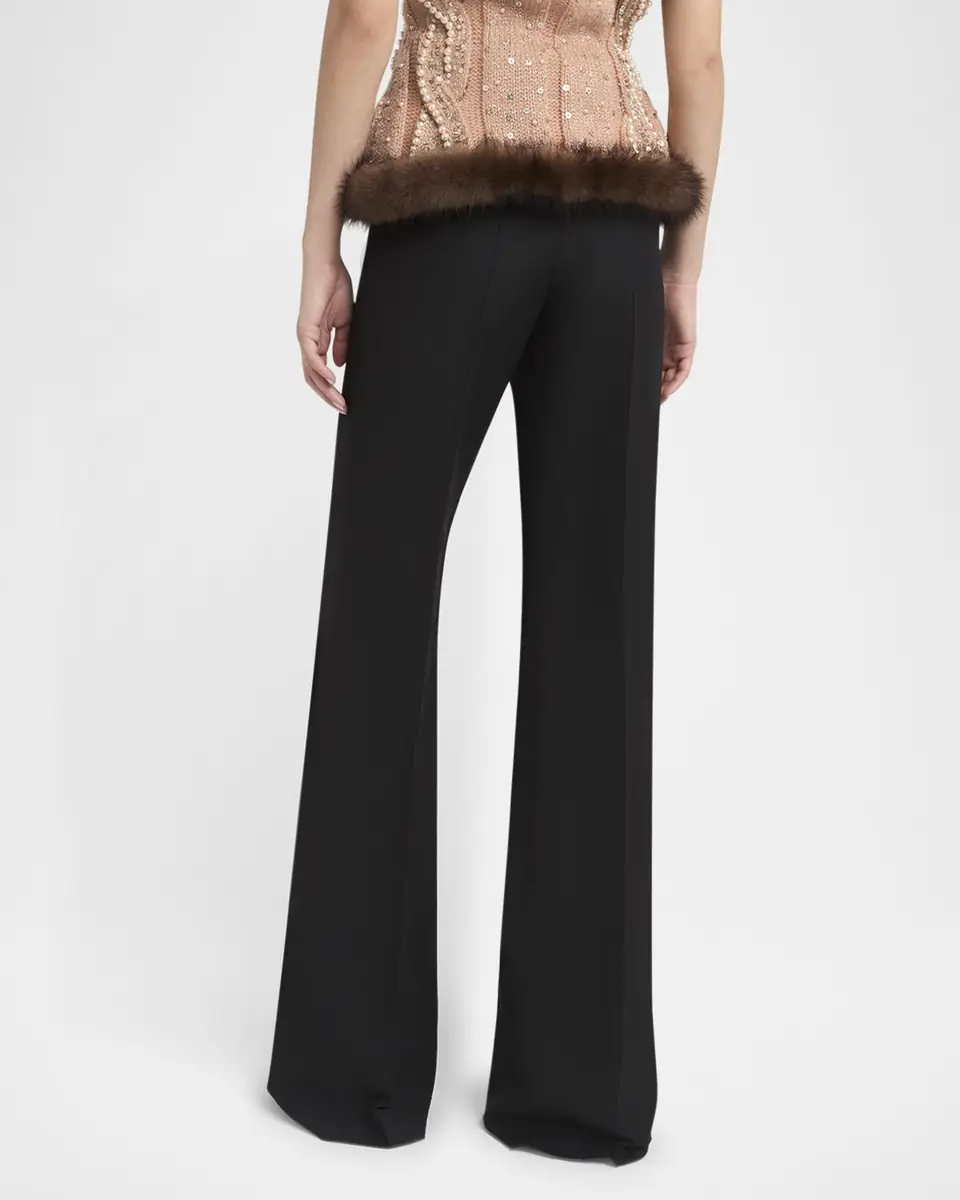 Valentino Garavani High-Rise Crepe Wide-Leg Pants | Thumbnail 2 Valentino Garavani High-Rise Crepe Wide-Leg Pants | Thumbnail 2