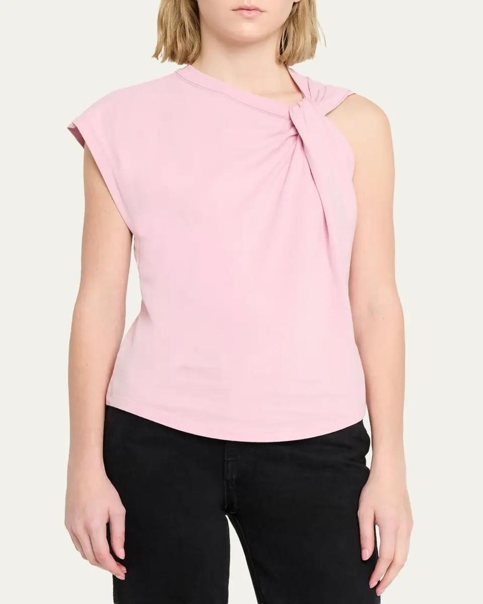 Isabel Marant Nayda Twisted Sleeveless T-Shirt | Thumbnail 4 Isabel Marant Nayda Twisted Sleeveless T-Shirt | Thumbnail 4