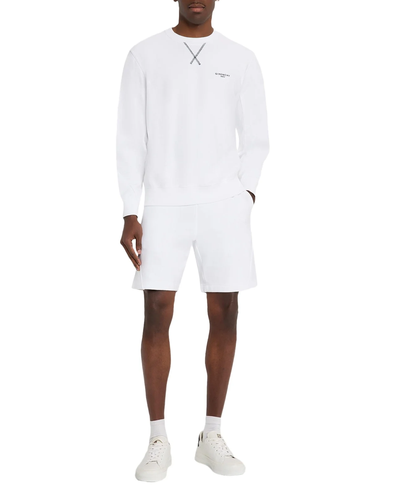 Men's Couture Seam Cotton Fleece Bermuda Shorts