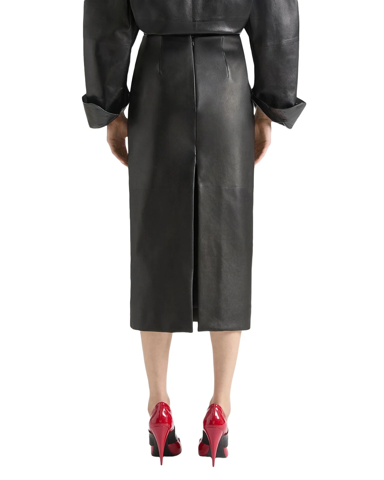 Leather Midi Pencil Skirt Leather Midi Pencil Skirt