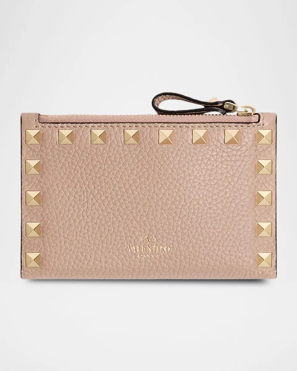 Valentino Garavani Rockstud Leather Card Holder/Coin Purse | Thumbnail 5
