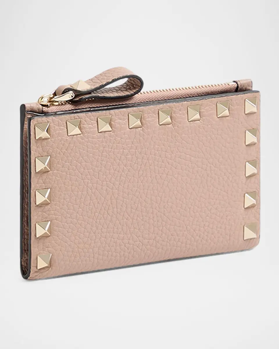 Valentino Garavani Rockstud Leather Card Holder/Coin Purse | Thumbnail 7