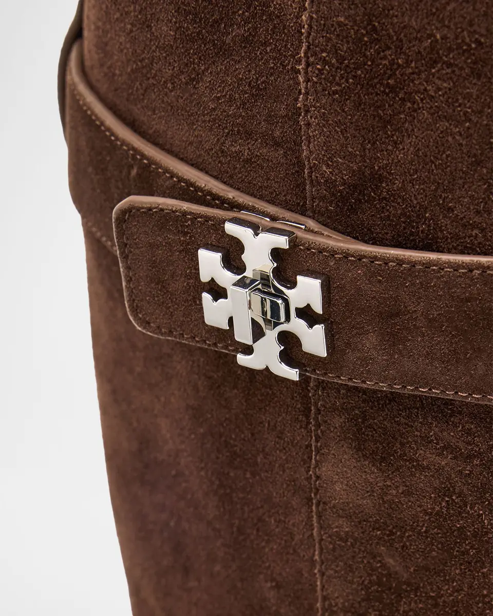Tory Burch Turnlock Suede Knee-High Riding Boots | Thumbnail 3 Tory Burch Turnlock Suede Knee-High Riding Boots | Thumbnail 3