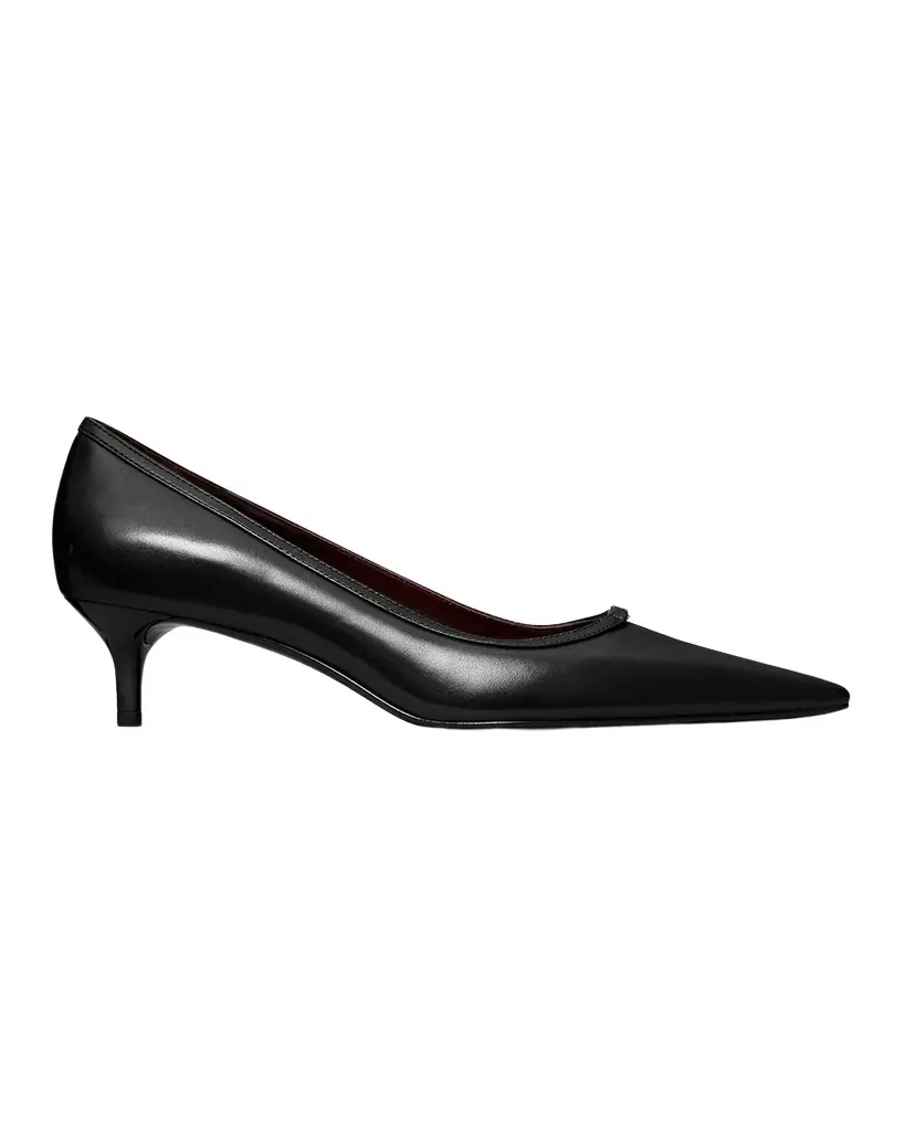 Tory Burch 4mm Double T Leather Buckle Pumps | Image 1 Tory Burch 4mm Double T Leather Buckle Pumps | Image 1