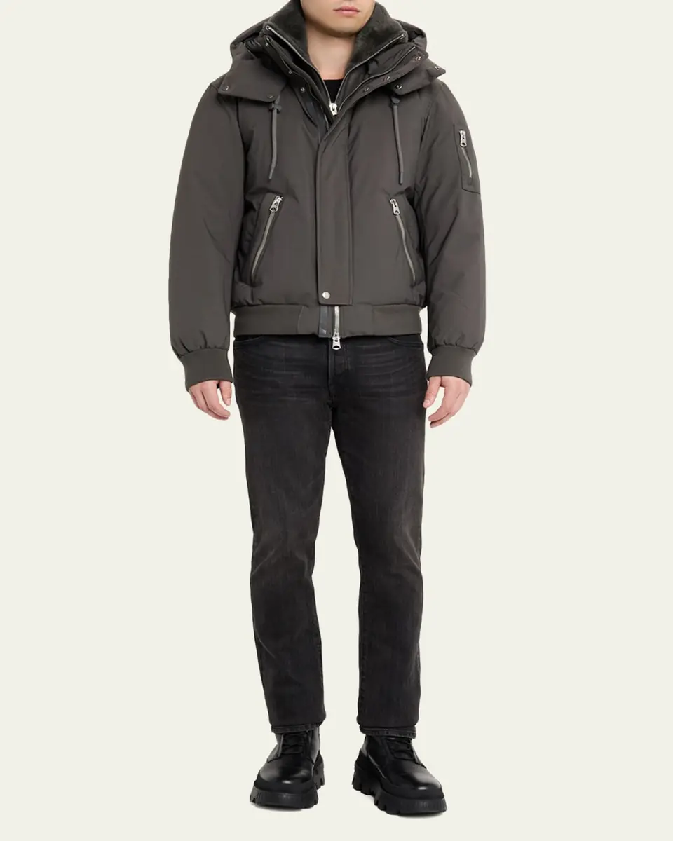 Mackage Men's Iker-Z 2-in-1 Down Bomber with Removable Shearling Bib | Thumbnail 2 Mackage Men's Iker-Z 2-in-1 Down Bomber with Removable Shearling Bib | Thumbnail 2
