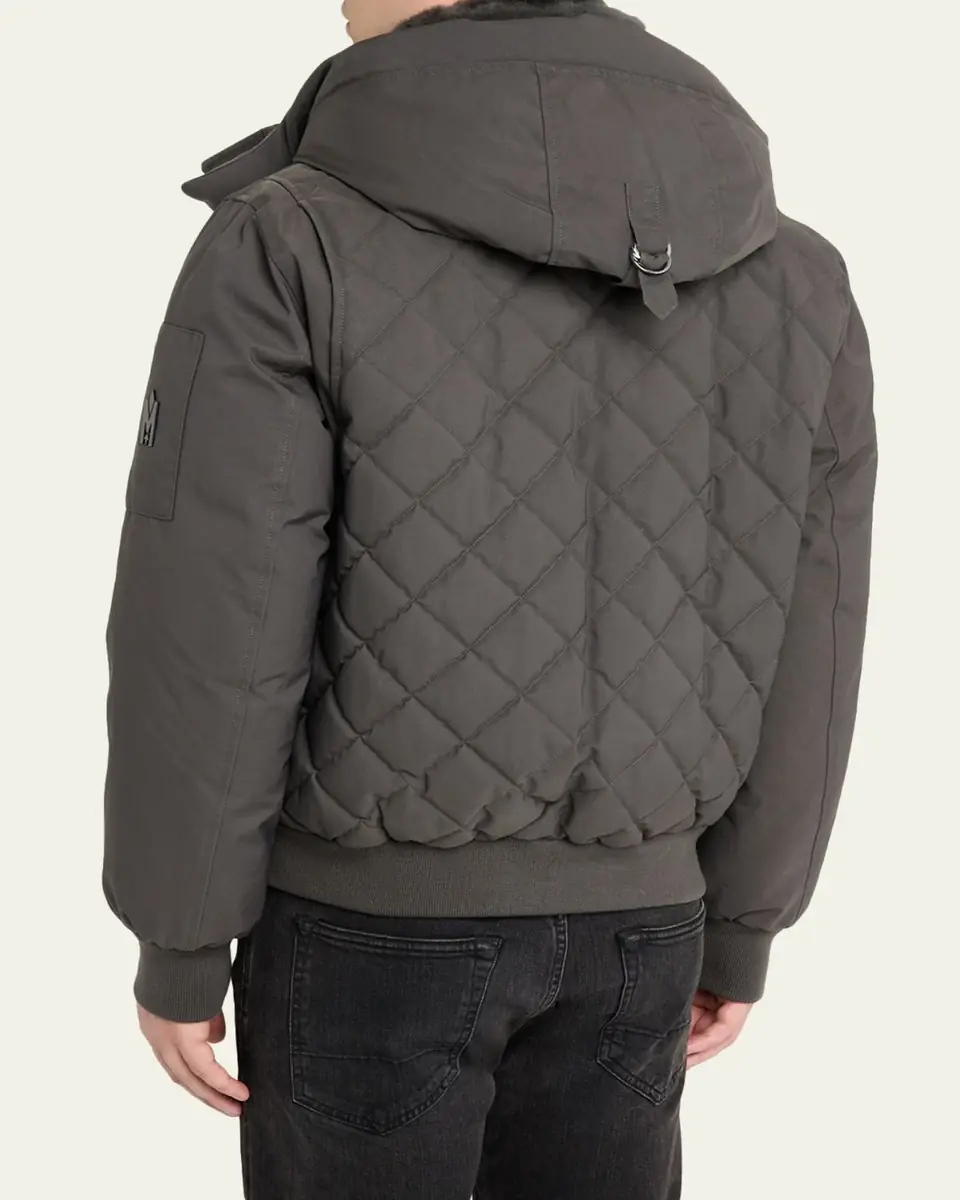 Mackage Men's Iker-Z 2-in-1 Down Bomber with Removable Shearling Bib | Thumbnail 3 Mackage Men's Iker-Z 2-in-1 Down Bomber with Removable Shearling Bib | Thumbnail 3