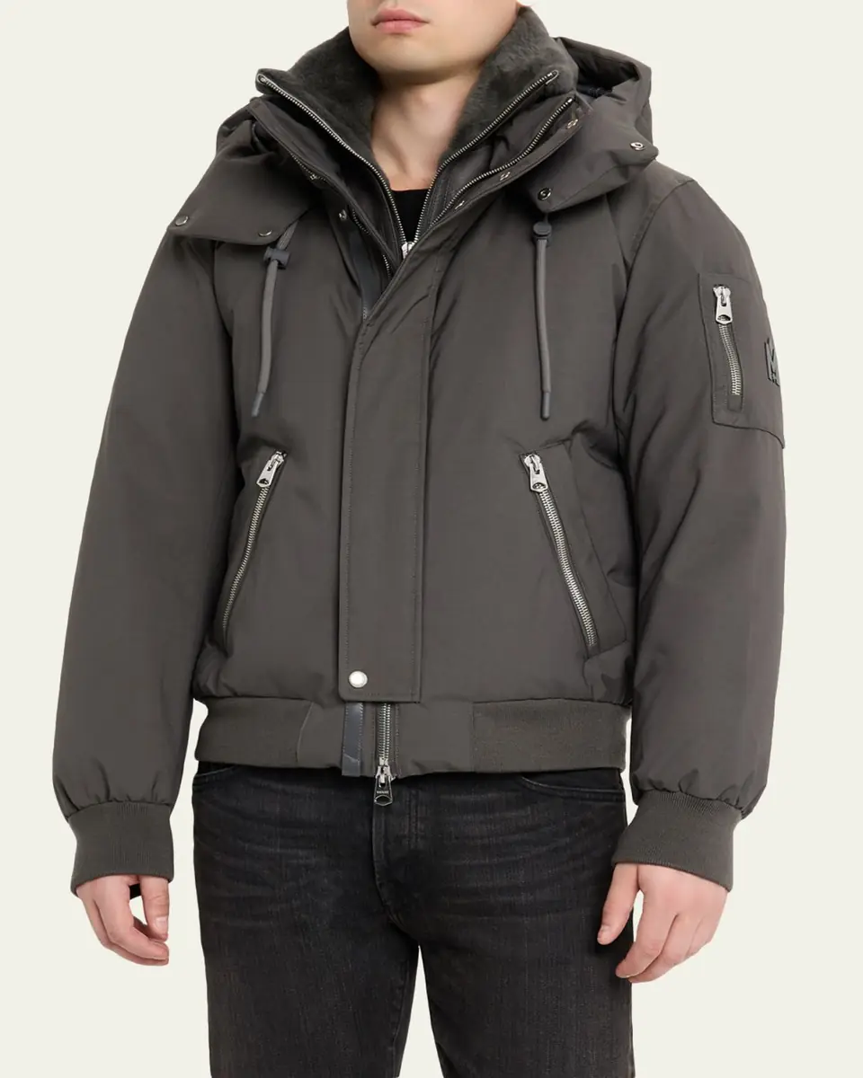 Mackage Men's Iker-Z 2-in-1 Down Bomber with Removable Shearling Bib | Thumbnail 4 Mackage Men's Iker-Z 2-in-1 Down Bomber with Removable Shearling Bib | Thumbnail 4