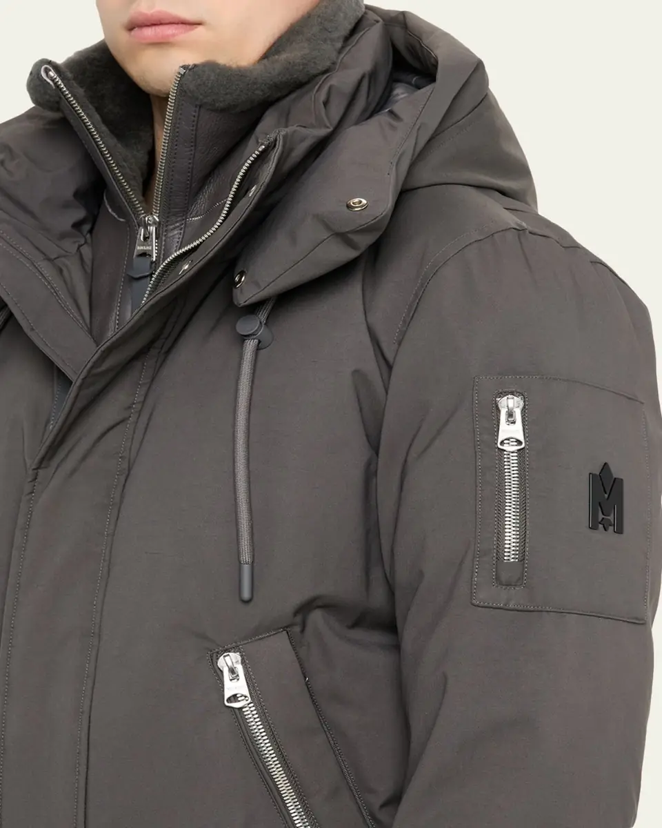 Mackage Men's Iker-Z 2-in-1 Down Bomber with Removable Shearling Bib | Thumbnail 5 Mackage Men's Iker-Z 2-in-1 Down Bomber with Removable Shearling Bib | Thumbnail 5