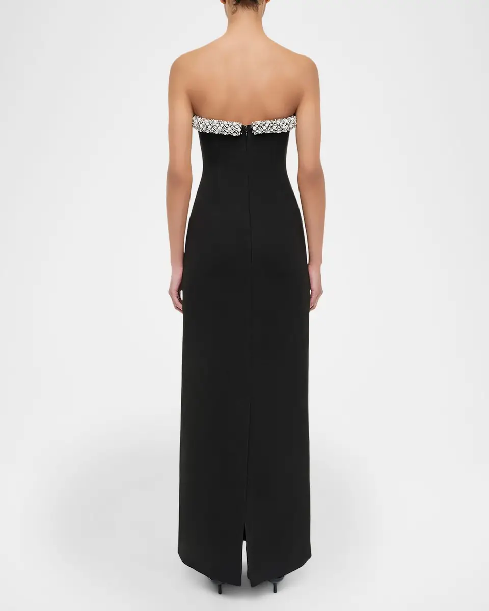 SIMKHAI Riona Strapless Crystal-Embellished Bustier Gown | Thumbnail 3 SIMKHAI Riona Strapless Crystal-Embellished Bustier Gown | Thumbnail 3