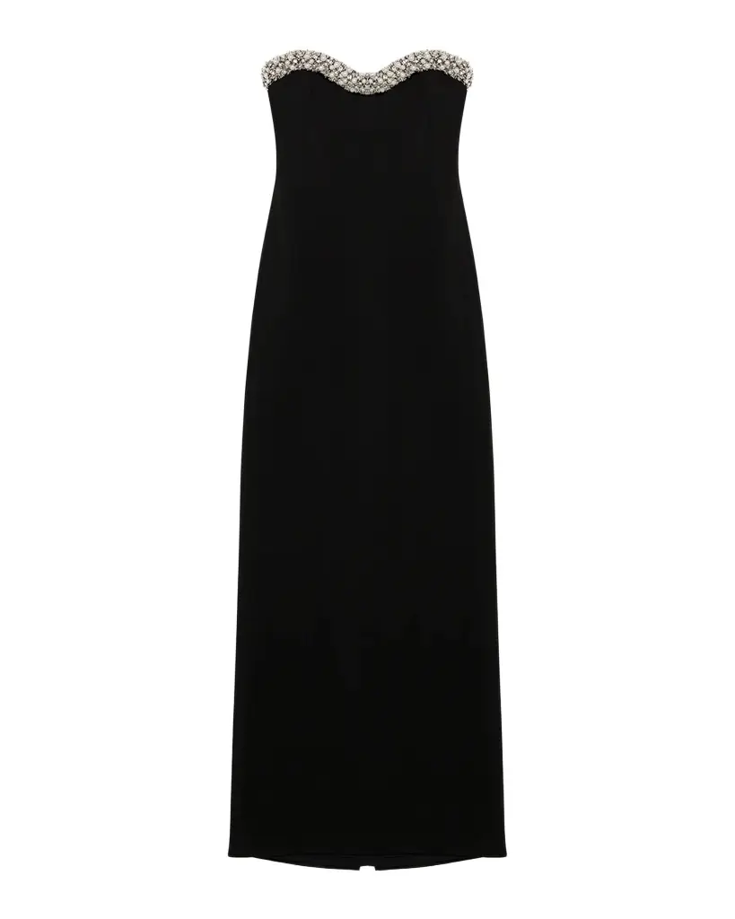 Riona Strapless Crystal-Embellished Bustier Gown