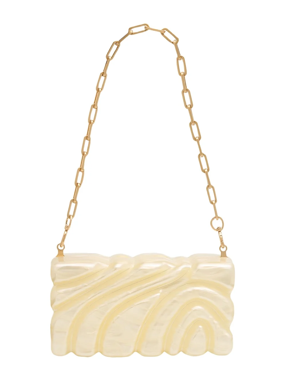 Aura Sculptural Marbled Acrylic Clutch Bag Aura Sculptural Marbled Acrylic Clutch Bag