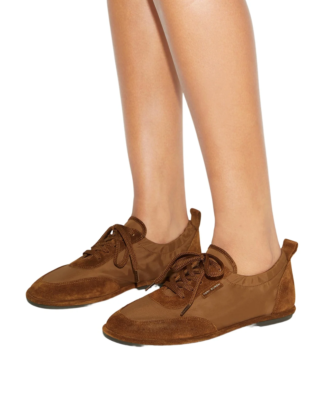 Ballet Suede and Nylon Low-Top Sneakers