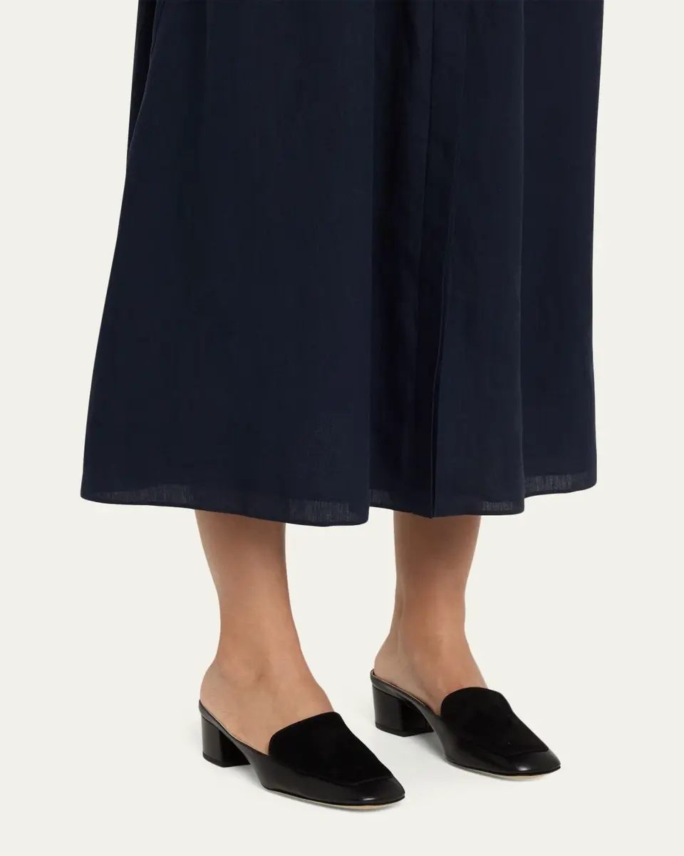 Gabriela Hearst Alena Mixed Leather Block-Heel Mules | Thumbnail 2 Gabriela Hearst Alena Mixed Leather Block-Heel Mules | Thumbnail 2