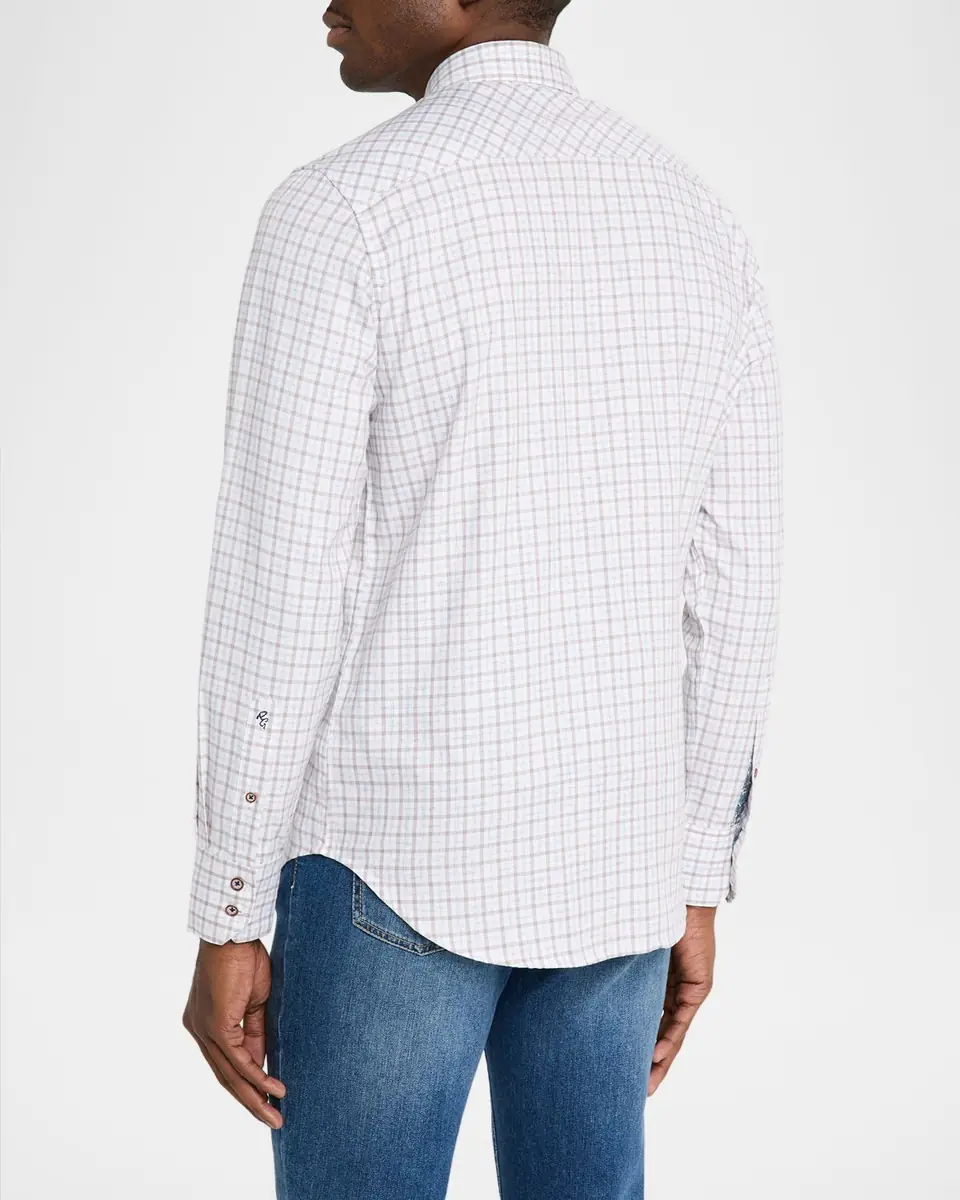 Robert Graham Men's Darrington Mini-Check Cotton Button-Down Shirt | Thumbnail 3 Robert Graham Men's Darrington Mini-Check Cotton Button-Down Shirt | Thumbnail 3