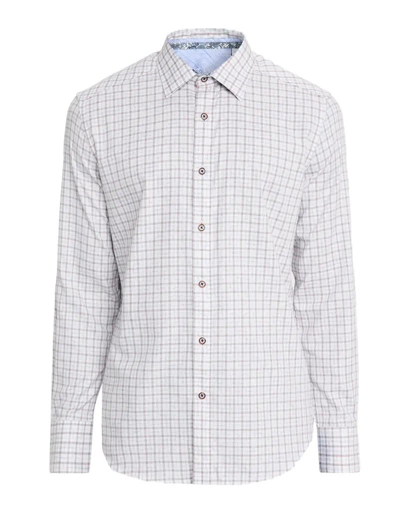 Robert Graham Men's Darrington Mini-Check Cotton Button-Down Shirt | Image 1 Robert Graham Men's Darrington Mini-Check Cotton Button-Down Shirt | Image 1