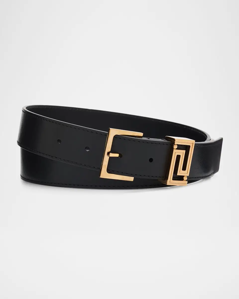 Versace Men's Greca 30mm Leather Belt | Thumbnail 3