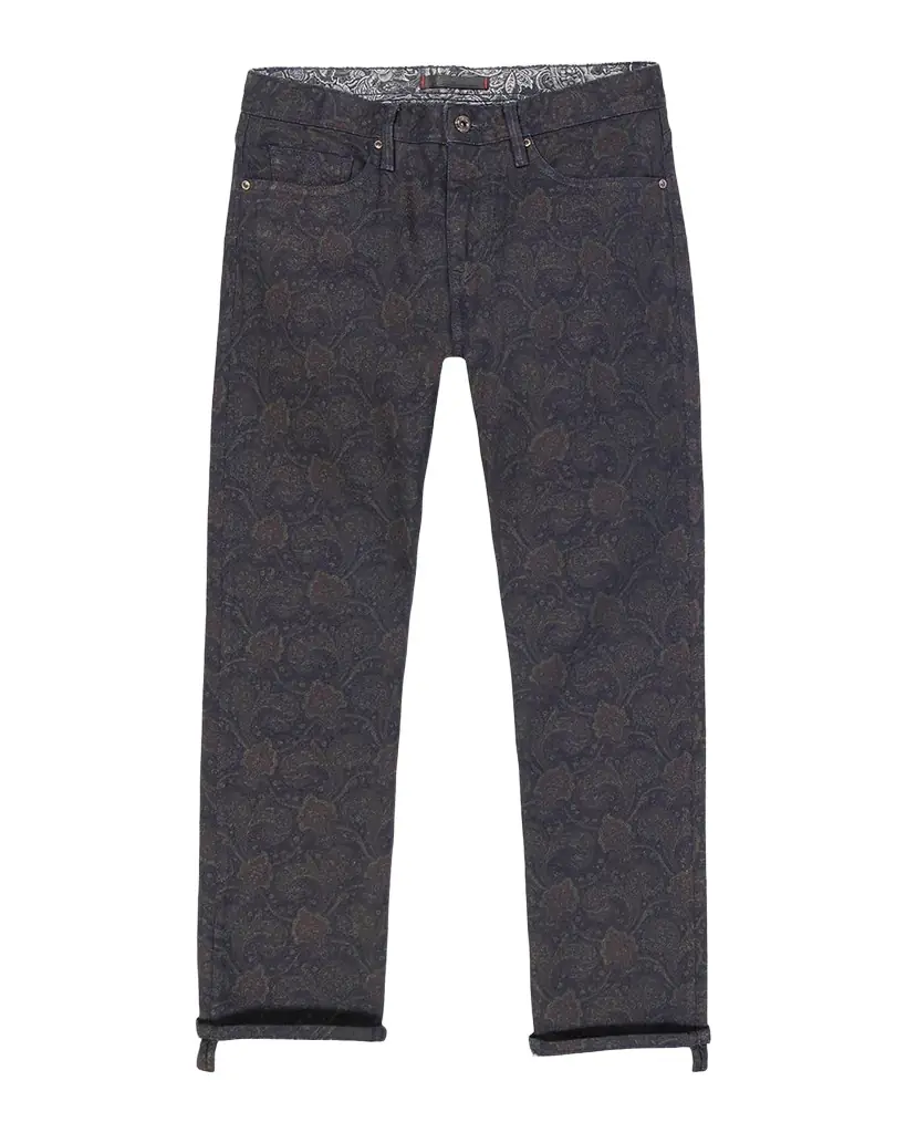 Robert Graham Men's Jaren Straight Paisley Print Jeans | Image 1 Robert Graham Men's Jaren Straight Paisley Print Jeans | Image 1