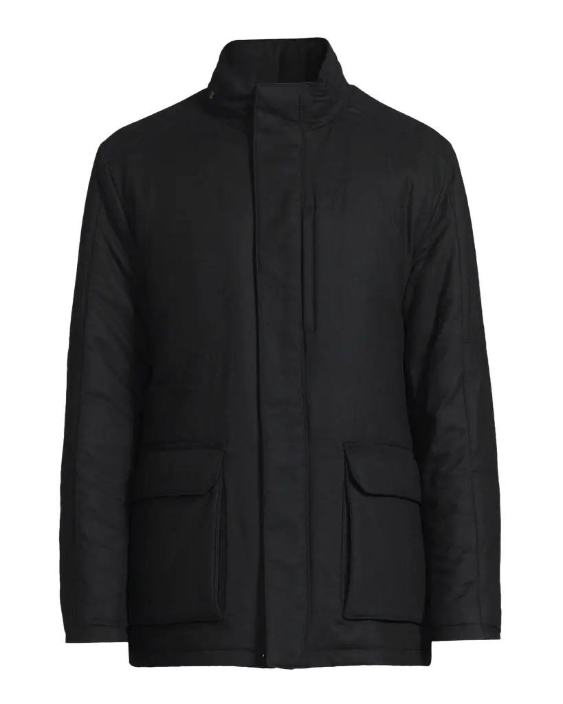 Corneliani Men's Technical Cashmere Field Jacket with Hood | Image 1 Corneliani Men's Technical Cashmere Field Jacket with Hood | Image 1