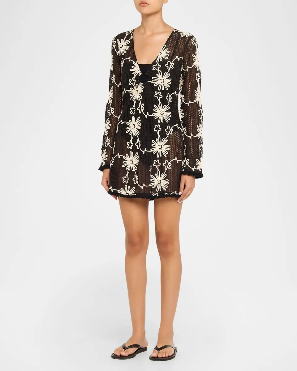 Ramy Brook Cassie Floral Mini Dress Coverup | Thumbnail 3 Ramy Brook Cassie Floral Mini Dress Coverup | Thumbnail 3