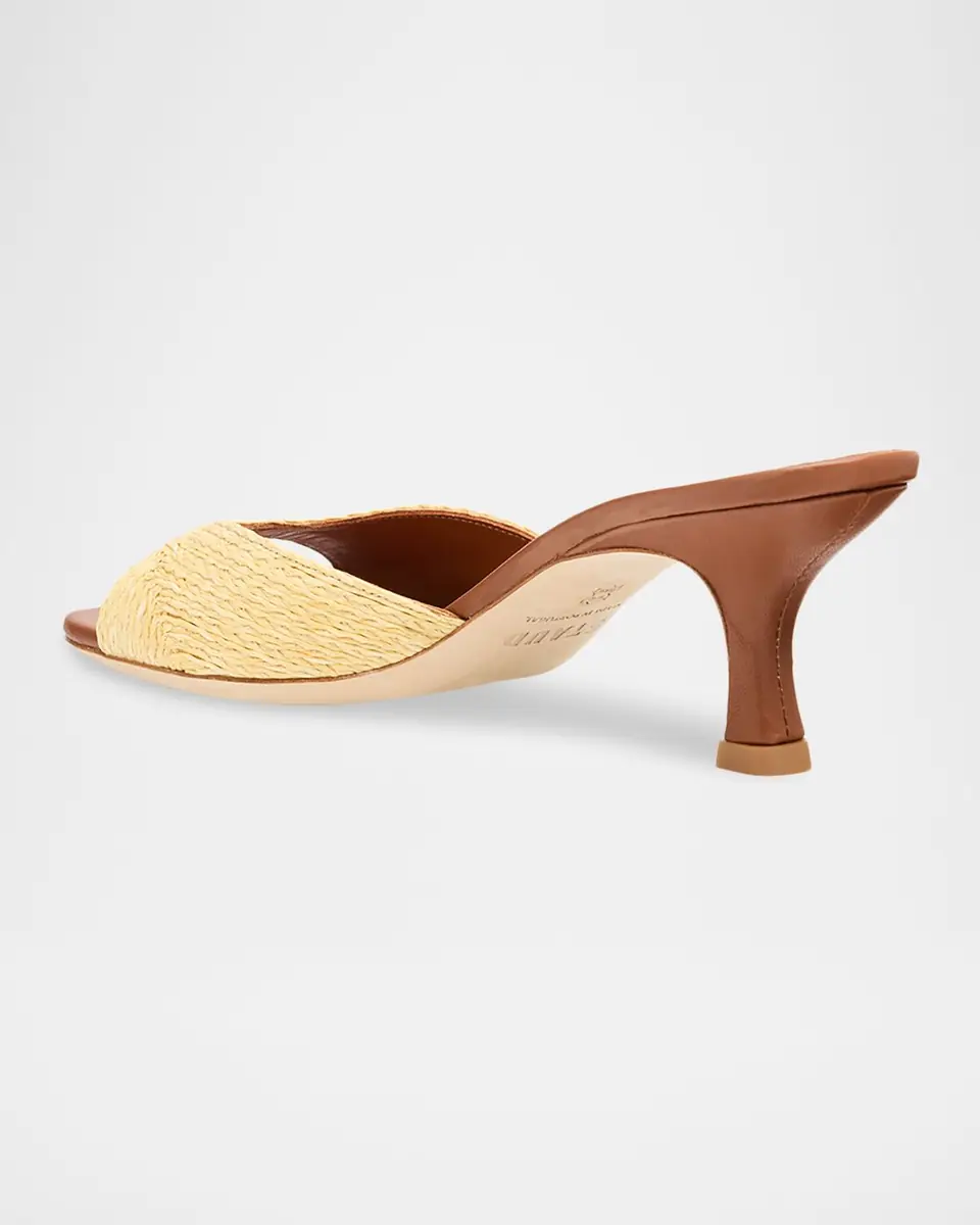 STAUD Brigitte Raffia Kitten-Heel Mules | Thumbnail 4 STAUD Brigitte Raffia Kitten-Heel Mules | Thumbnail 4