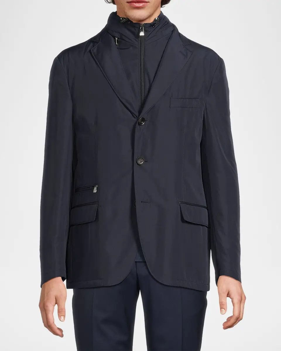 CORNELIANI Men's ID Sport Jacket with Detachable Vest | Thumbnail 4 CORNELIANI Men's ID Sport Jacket with Detachable Vest | Thumbnail 4