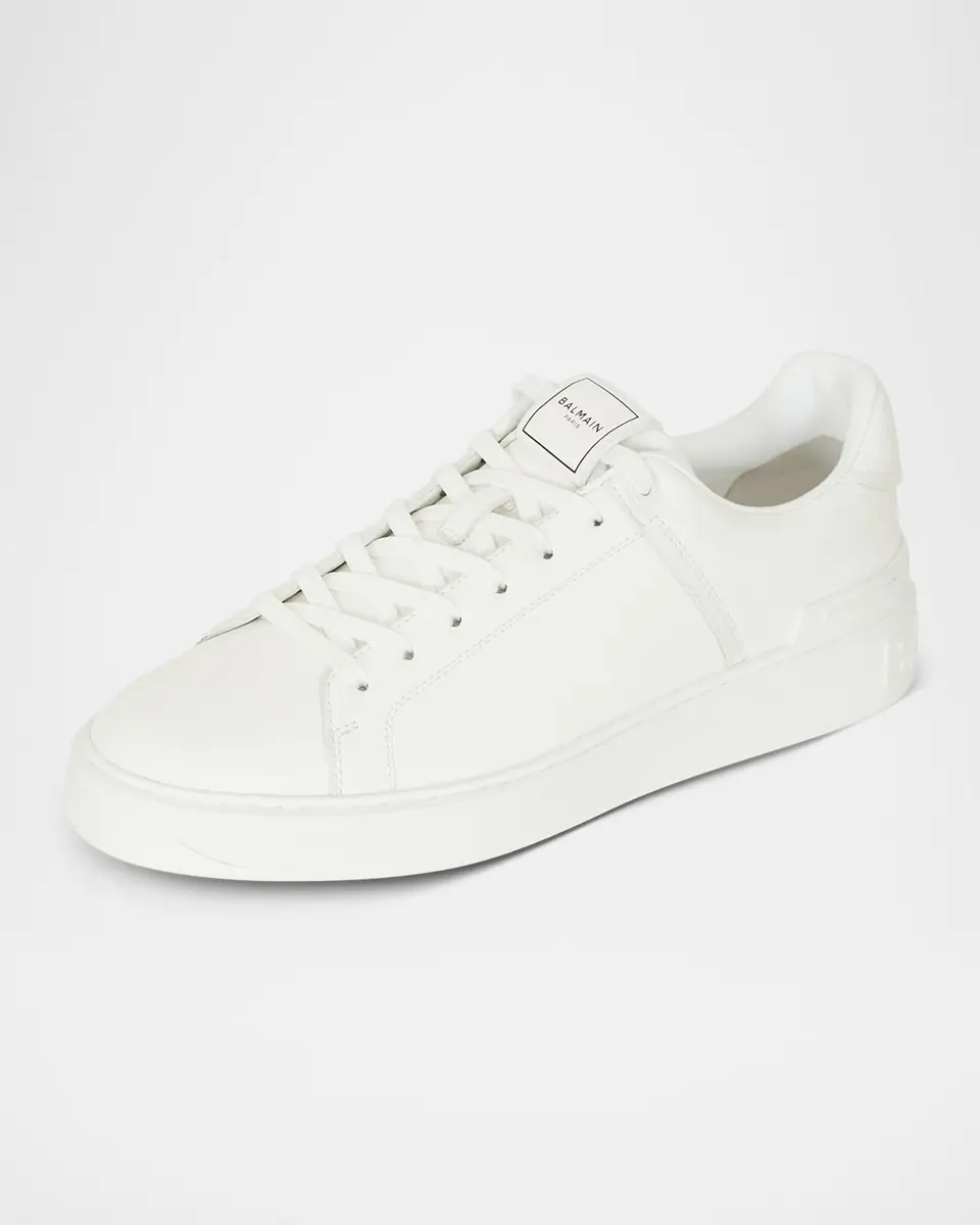 Balmain Men's B-Court Leather Low-Top Sneakers | Thumbnail 11 Balmain Men's B-Court Leather Low-Top Sneakers | Thumbnail 11