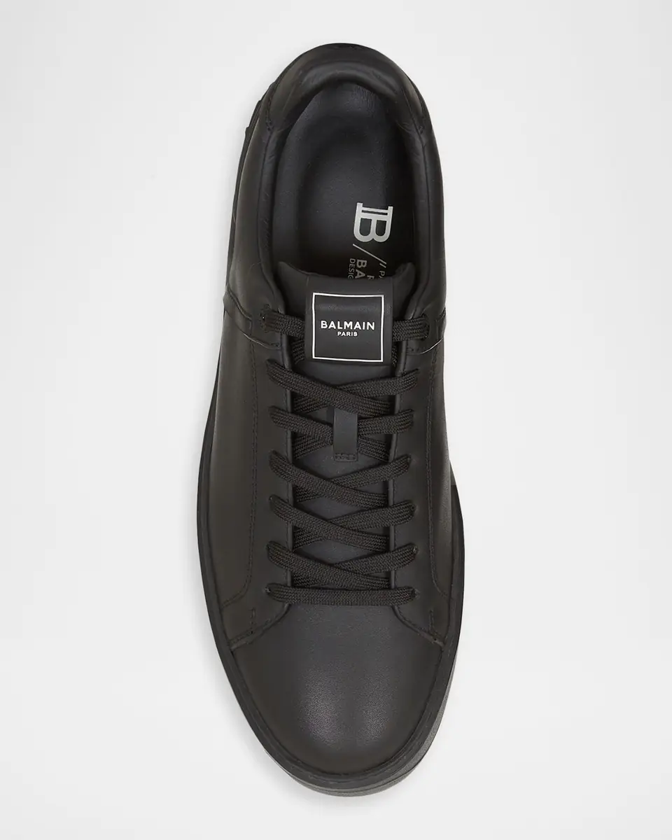 Balmain Men's B-Court Leather Low-Top Sneakers | Thumbnail 6 Balmain Men's B-Court Leather Low-Top Sneakers | Thumbnail 6