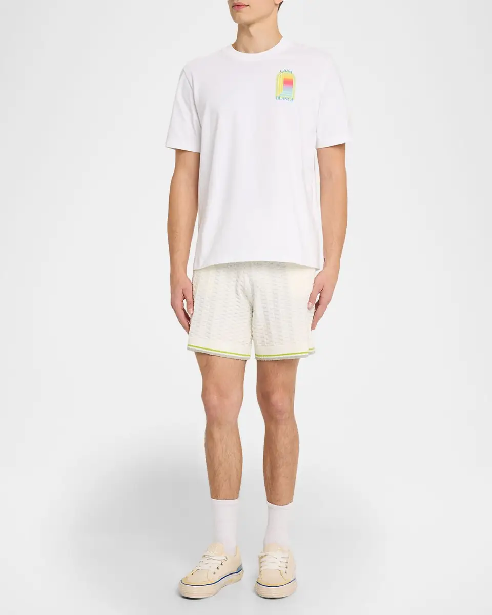 CASABLANCA Men's Gradient L 'Arche Organic Cotton T‑Shirt | Thumbnail 2 CASABLANCA Men's Gradient L 'Arche Organic Cotton T‑Shirt | Thumbnail 2