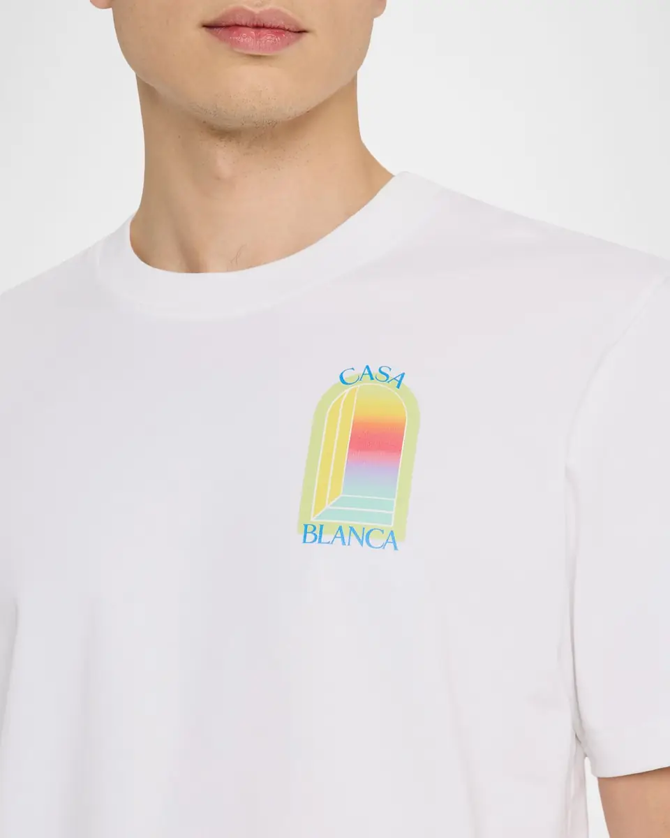 CASABLANCA Men's Gradient L 'Arche Organic Cotton T‑Shirt | Thumbnail 5 CASABLANCA Men's Gradient L 'Arche Organic Cotton T‑Shirt | Thumbnail 5