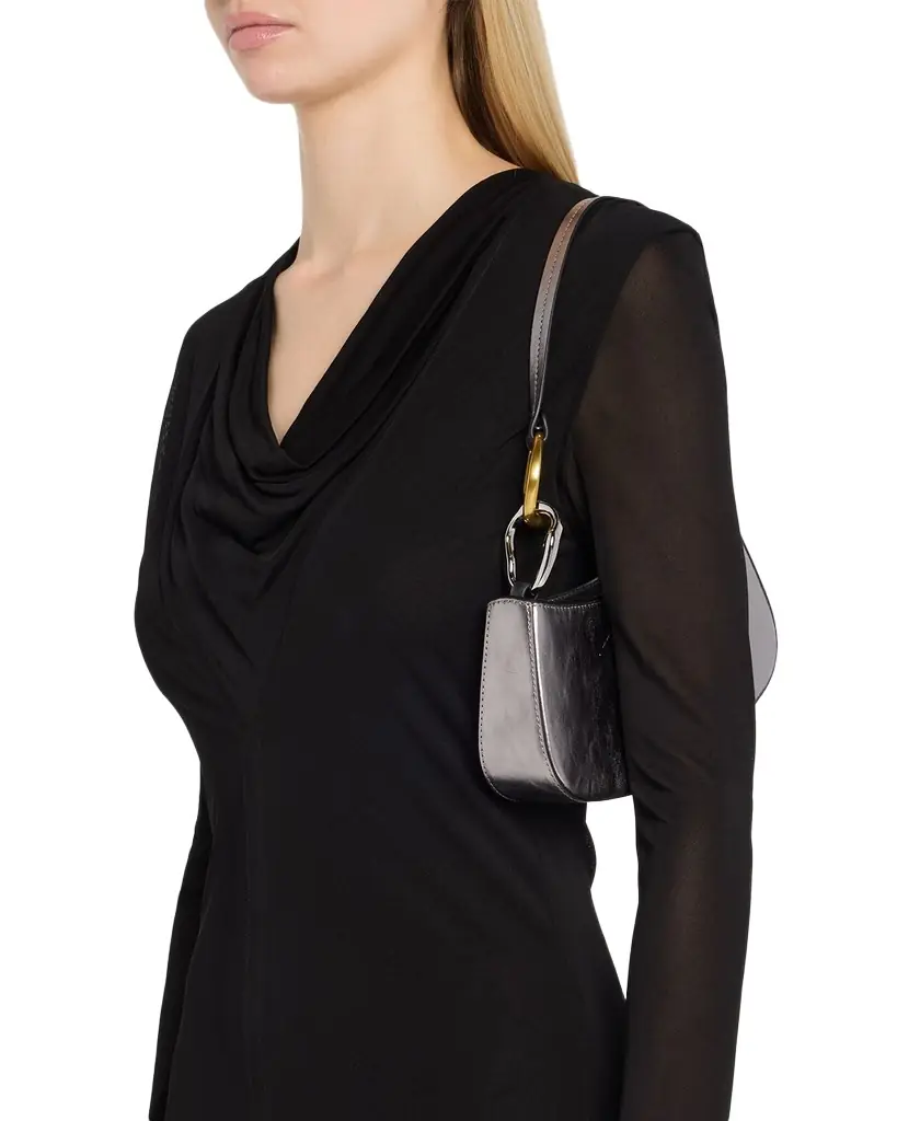 STAUD Ollie Metallic Leather Shoulder Bag | Image 1 STAUD Ollie Metallic Leather Shoulder Bag | Image 1