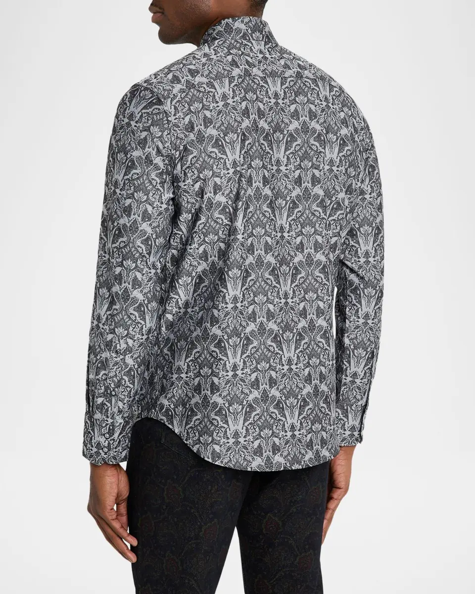 Robert Graham Men's Highland Damask Button-Down Shirt | Thumbnail 2 Robert Graham Men's Highland Damask Button-Down Shirt | Thumbnail 2