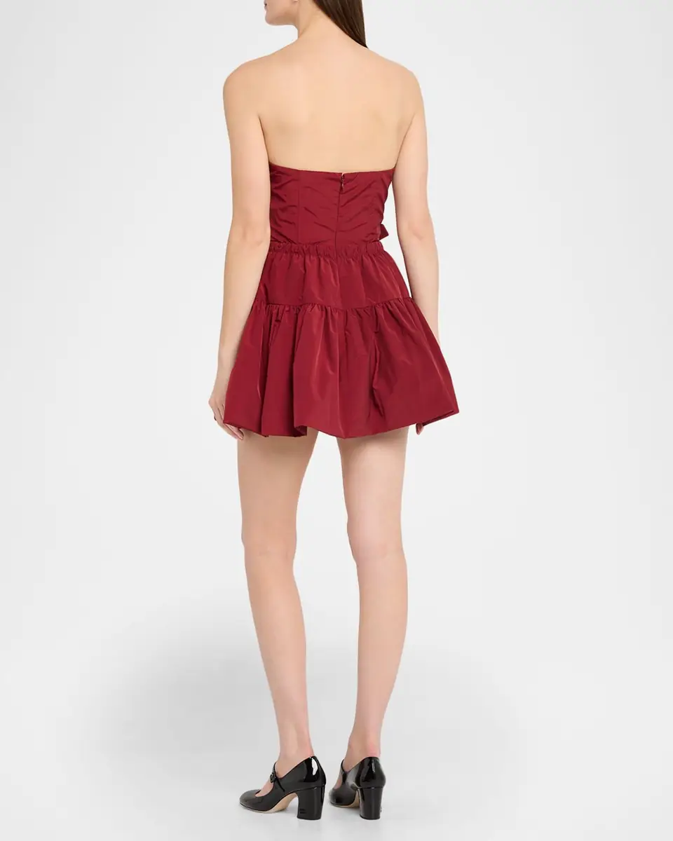AKNVAS Kamilla Strapless Taffeta Bow Mini Dress | Thumbnail 2 AKNVAS Kamilla Strapless Taffeta Bow Mini Dress | Thumbnail 2