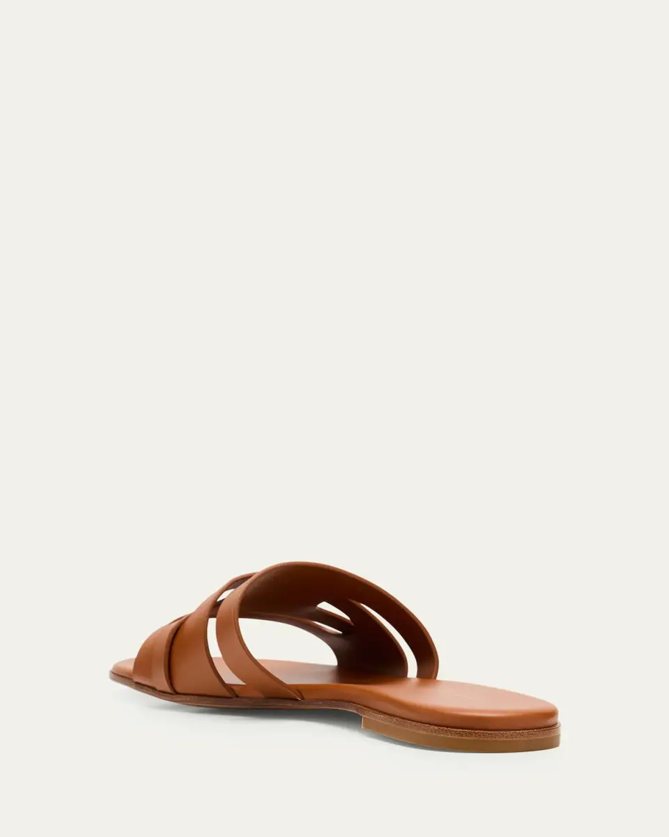 Gianvito Rossi Calfskin Leather Flat Slide Sandals | Thumbnail 4 Gianvito Rossi Calfskin Leather Flat Slide Sandals | Thumbnail 4