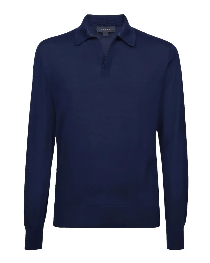 Sease Men's Johnny Wool Collared Pullover | Image 1 Sease Men's Johnny Wool Collared Pullover | Image 1