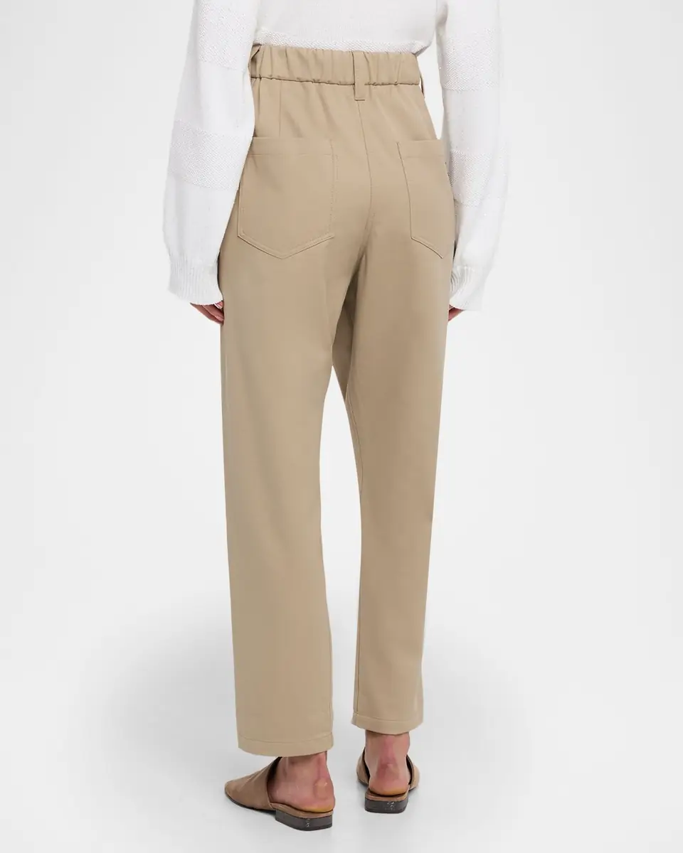 Brunello Cucinelli Baggy Cotton Poplin Pants | Thumbnail 2 Brunello Cucinelli Baggy Cotton Poplin Pants | Thumbnail 2