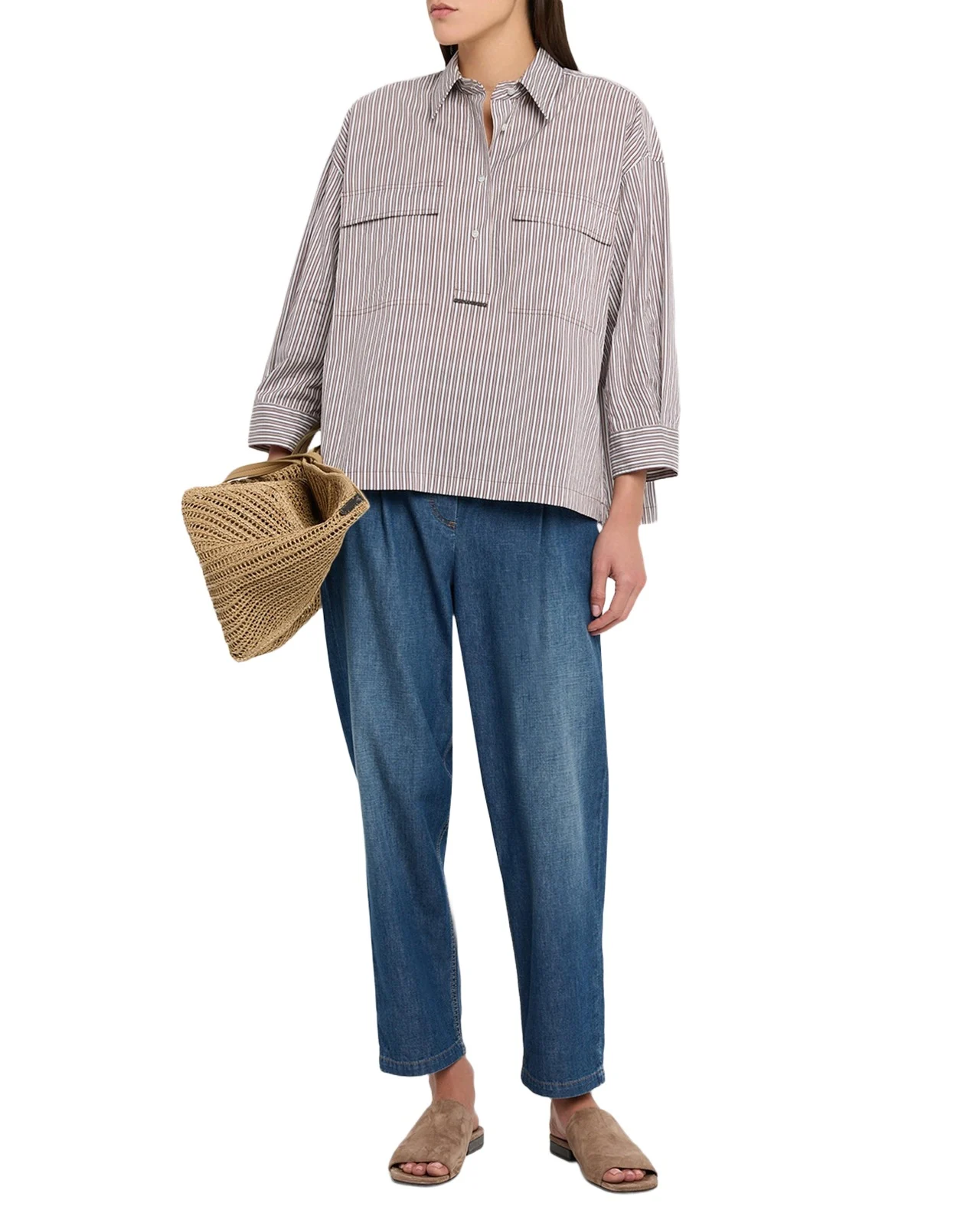 Super Lightweight Denim Tapered-Leg Ankle Jeans Super Lightweight Denim Tapered-Leg Ankle Jeans