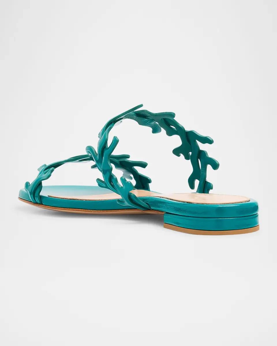 Gianvito Rossi Patent Leather Dual-Strap Flat Sandals | Thumbnail 3 Gianvito Rossi Patent Leather Dual-Strap Flat Sandals | Thumbnail 3