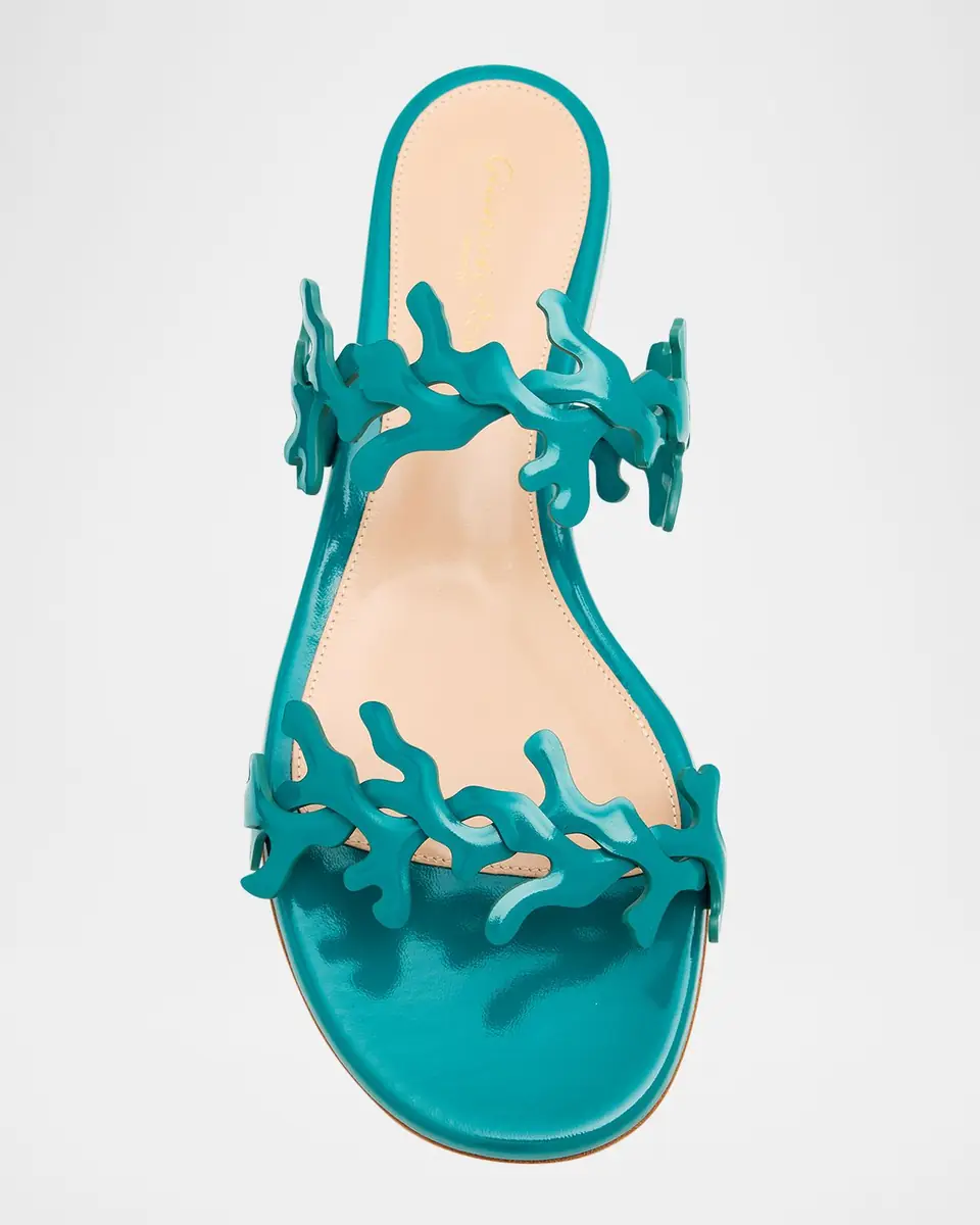 Gianvito Rossi Patent Leather Dual-Strap Flat Sandals | Thumbnail 5 Gianvito Rossi Patent Leather Dual-Strap Flat Sandals | Thumbnail 5