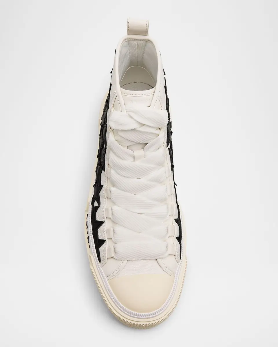 Amiri Men's Stars Court Hi Canvas & Leather High-Top Sneakers | Thumbnail 3