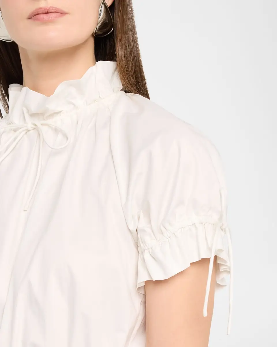 AKNVAS Rosalina Drawstring Poplin Blouse | Thumbnail 4