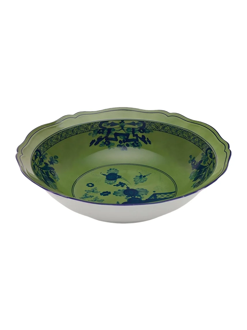 GINORI 1735 Oriente Italiano Malachite Deep Round Serving Bowl