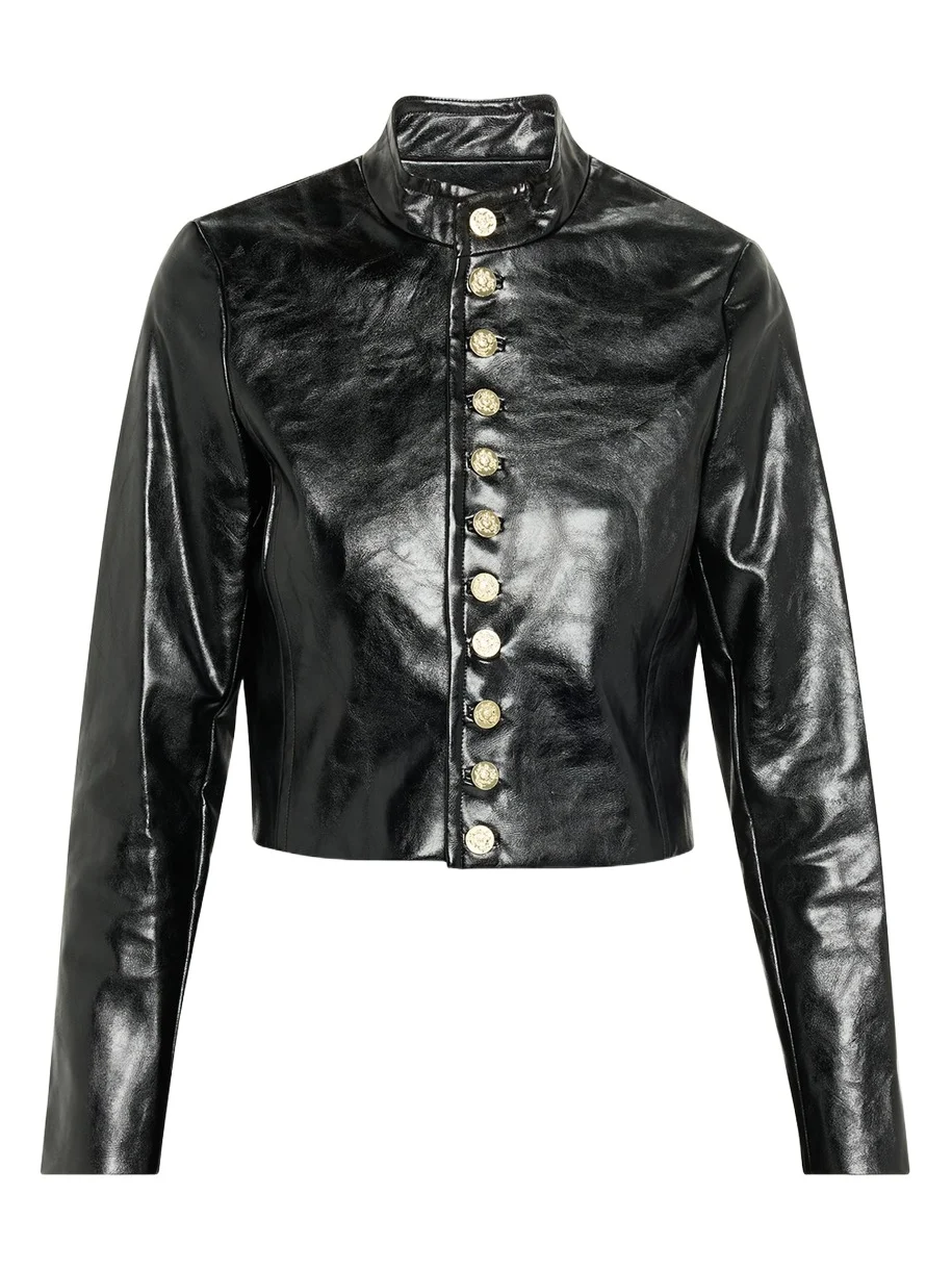 Alice + Olivia Emerson Vegan Leather Jacket