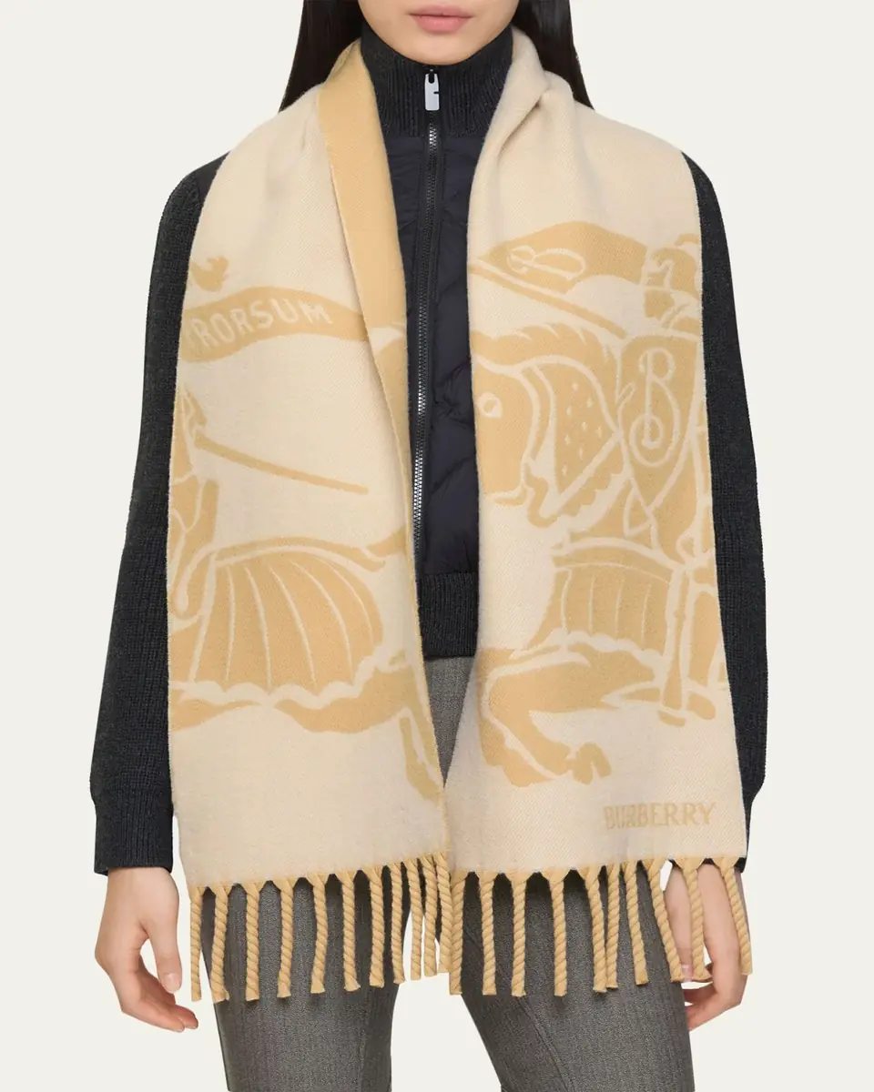 Burberry Reversible EKD Wool Scarf | Thumbnail 2 Burberry Reversible EKD Wool Scarf | Thumbnail 2