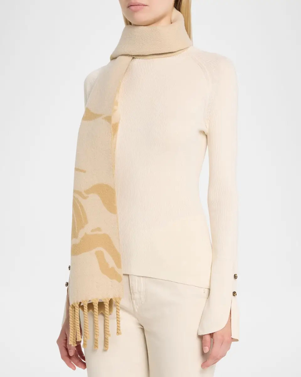 Burberry Reversible EKD Wool Scarf | Thumbnail 6 Burberry Reversible EKD Wool Scarf | Thumbnail 6